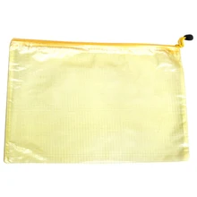 10 x офисная сетка A5 файл Бумага для документов на молнии карман держатель желтый