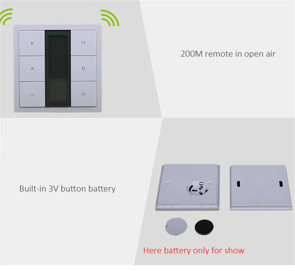 Dooya DC1653 wall switch,15 Channel Emitter Remote Controller for Electric Curtain Motor,Curtain Accessories, for KT320E DT52E-8