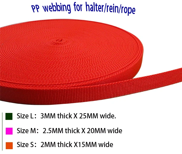 

PP webbing for horse halter/rein/lead rope,optional colors.(LT4001)