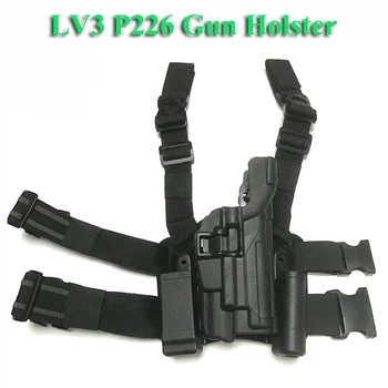 

Tactical Pistol Sig P226 Gun Holster With Flashlight Army Military Hunting Shooting Leg Holster Airsoft P226 Thigh Holster
