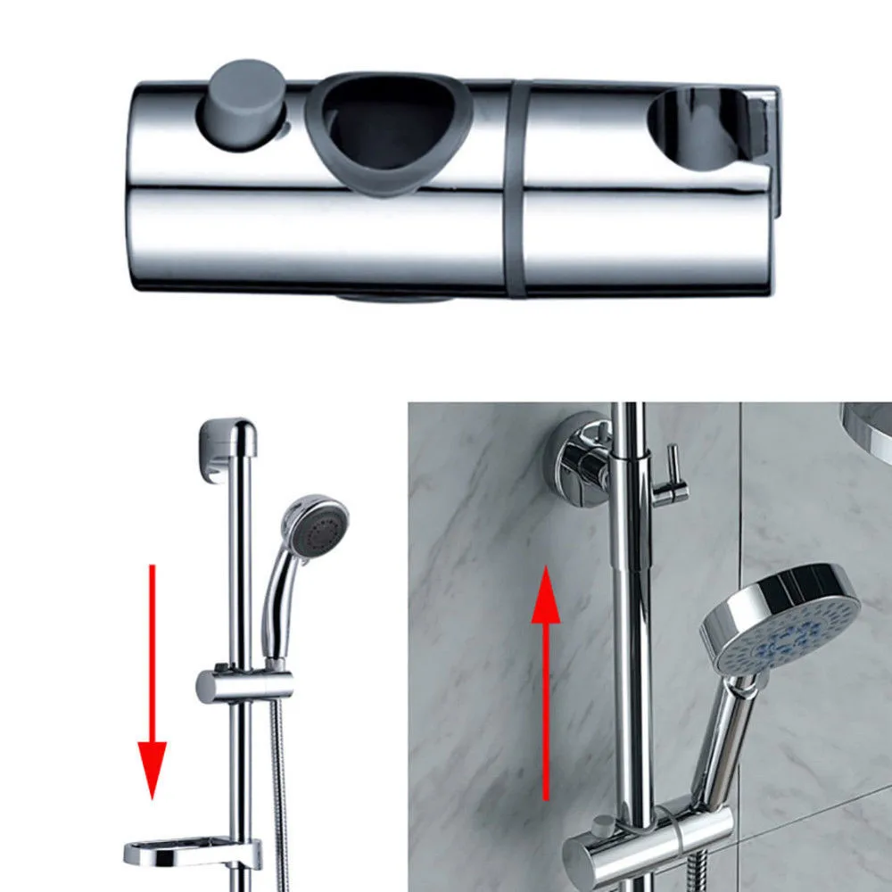 

2019 New 22mm ABS Chrome Shower Rail Head Slider Holder Adjustable Bracket @Q