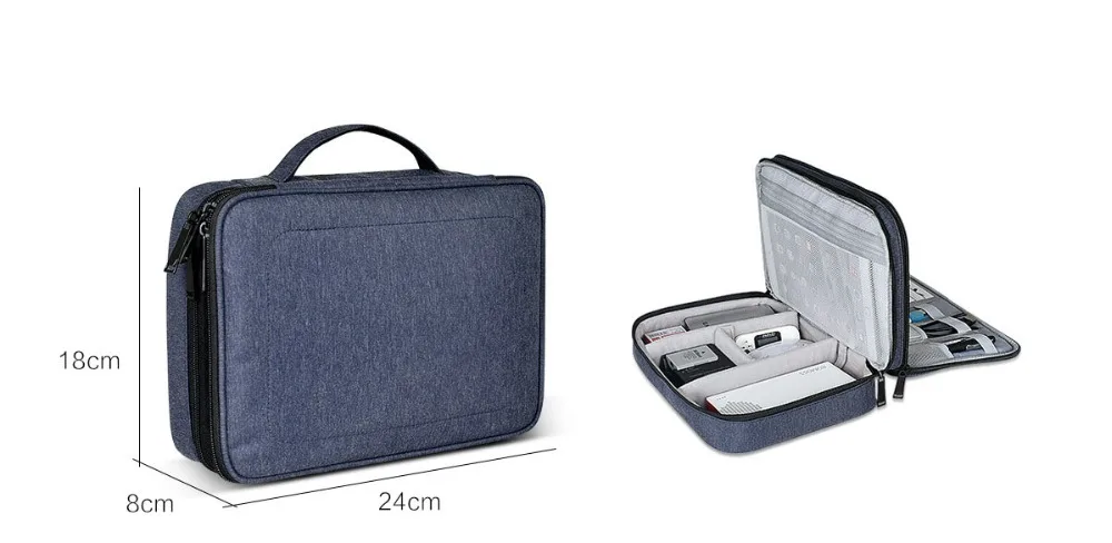 Цифровой сумка для хранения многофункциональный путешествия кабель для передачи данных органайзер Bag Питание данных кабель Travel Kit чехол, пригодный для iPad