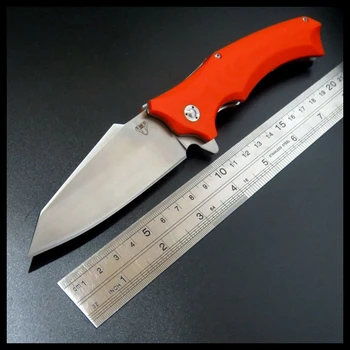 

BJL Snake Head G10 Folding Knife Imitate Medford Knife Use 9cr Steel +Hardness 59HRC Ball Bearing Knives Outdoor Tool
