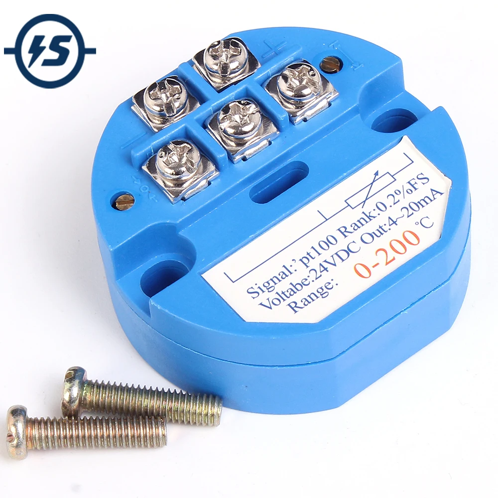 

RTD PT100 SBW Temperature Sensor Meter Temperature Transmitter Isolated Detector Module 0~200 Degree 4-20MA