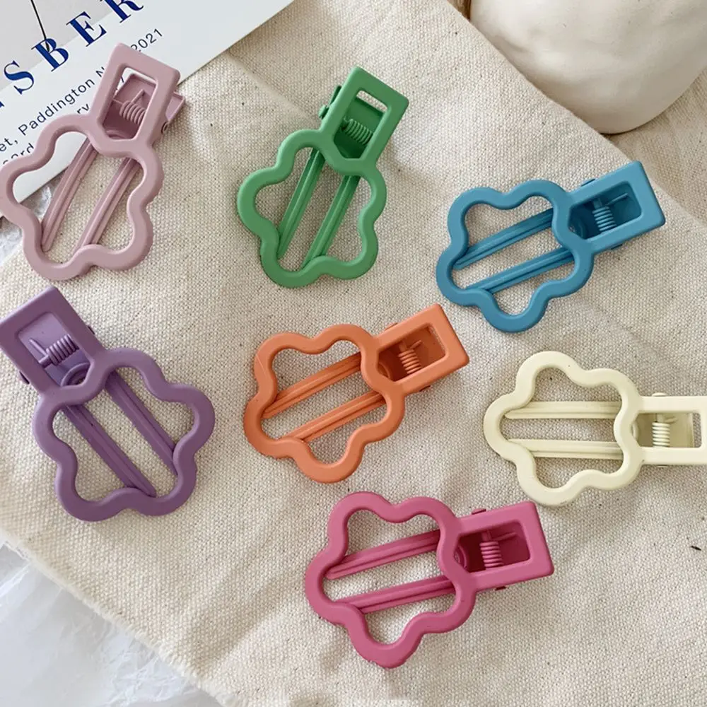 

1Pcs Korea Scrub Candy Color Flower Girl Hairpins Resin Hairgrip Macaron Color Hair Clips Women Hair Accessories Dropshipping