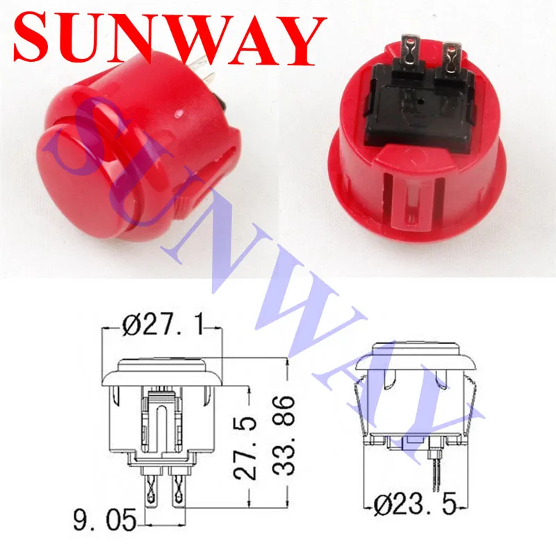 Аркадный джойстик DIY Kit Нулевая задержка Игровой Набор для творчества, usb-датчик для ПК Джойстик Sanwa для аркадных игр+ sunway кнопка для Аркады MAME