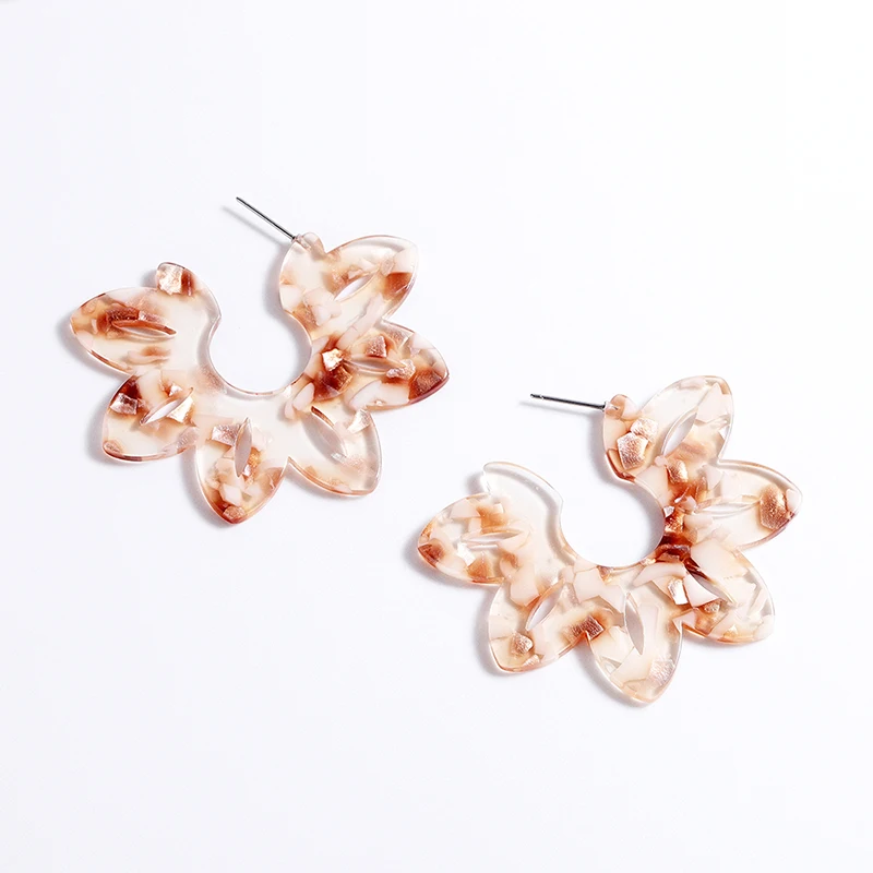 

Trendy Minimalistic Acetate Board Acrylic Panel Eardrop Earrings Acrylic Drop Earrings For Woman Print Butterfly Earring Jewelry