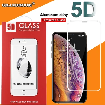

500pcs 5D Curved Screen Protector For iPhone 11 Pro Max XS XR X 8 7 6 6S Plus Edge Full Film Tempered Glass With Packaging