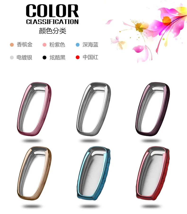 3 BTNS Pink Silicone Case Cover Remote Key Shell Holder For Audi A3 A4 S4 S5 Q5