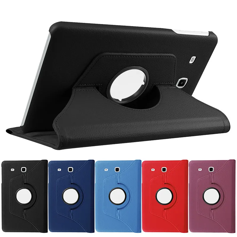 

360 Degree Rotating Cover for Samsung Galaxy Tab E 9.6 T560 T561 SM-T560 SM-T561 Folding PU Leather Tablet Case