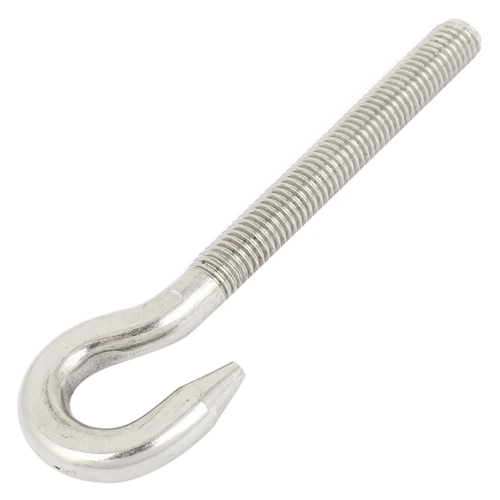 12cm Length 10mm Threaded Shank Stainless Steel Hoist Lifting Hookin