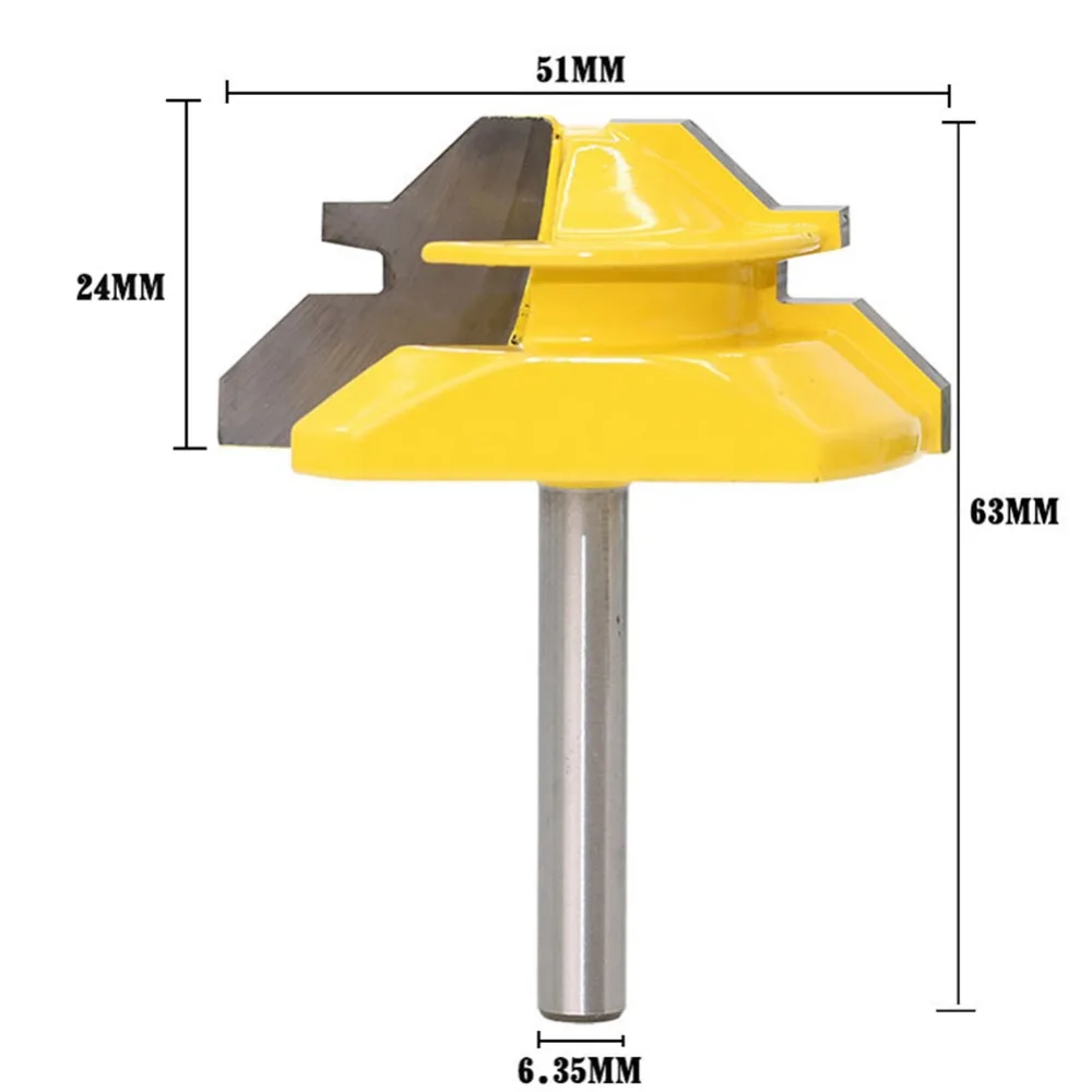 Miter маршрутизатор бит-45 градусов-3/4 "запас-1/4" хвостовик Tenon фрезы по дереву инструменты