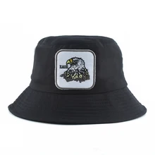 Новая мода Harajuku Хип Хоп Мужская шляпа-Панама животное вышивка рыбалка, рыбак шляпа Женская Повседневная солнцезащитная Кепка