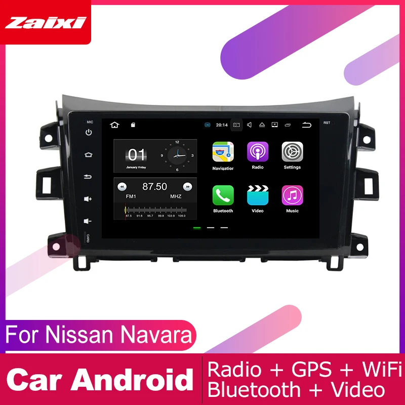 Best ZaiXi 2 DIN Auto  Player GPS Navi Navigation For Nissan Navara D23 2014~2019 Car Android Multimedia System Screen Radio Stereo 1