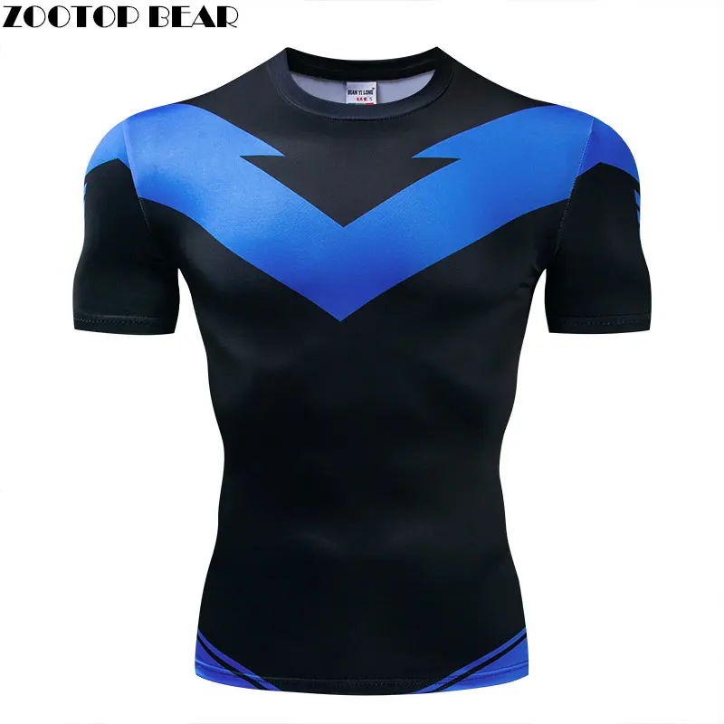 

T Shirt Men Tops Short Sleeve Tees The Avengers 4 Fitness Compression T-Shirt Crossfit Bodybuilding Marvel Camiseta ZOOTOP BEAR