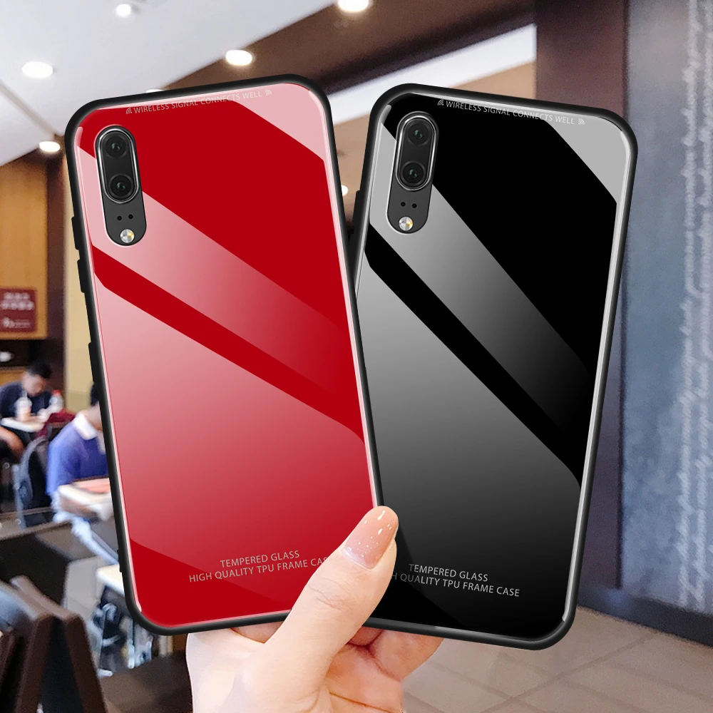 

Tempered Glass Back Case For Huawei Honor 7C 7A Y7 Pro 2019 Y6 Y5 Prime 2018 Ultra Slim Phone Case For Huawei Y7 Pro 2019 Cover