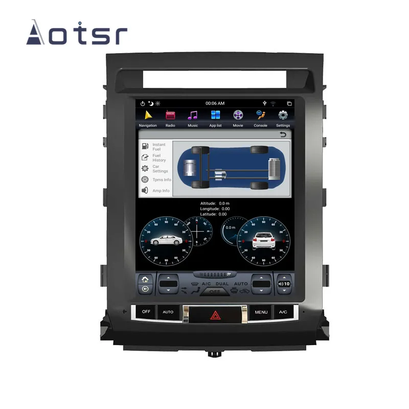 Excellent Android 8.1 Tesla style Car DVD Player GPS Navigation for Toyota Land Cruiser LC200 2008-2015 car auto stereo Radio head unit 4G 7