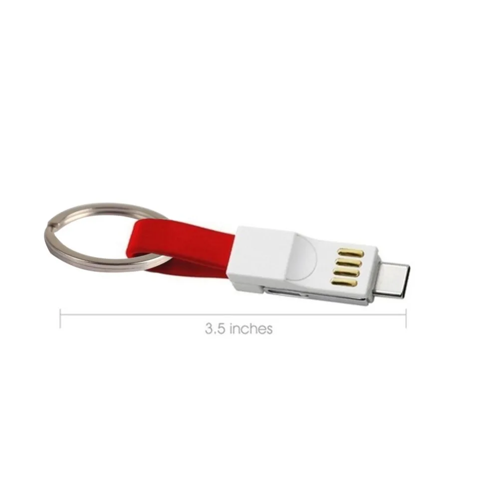 Buyincoins Micro USb кабель 3 в 1 Micro type C портативный короткий провод для быстрой зарядки Магнитный менее#292334