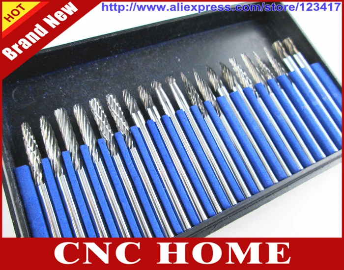 

New 20pcs/set 3*3mm Shank Tungsten Carbide Milling Cutter, File Burr Suit Reamer Tools Cut Set for Dremel frezy Bits