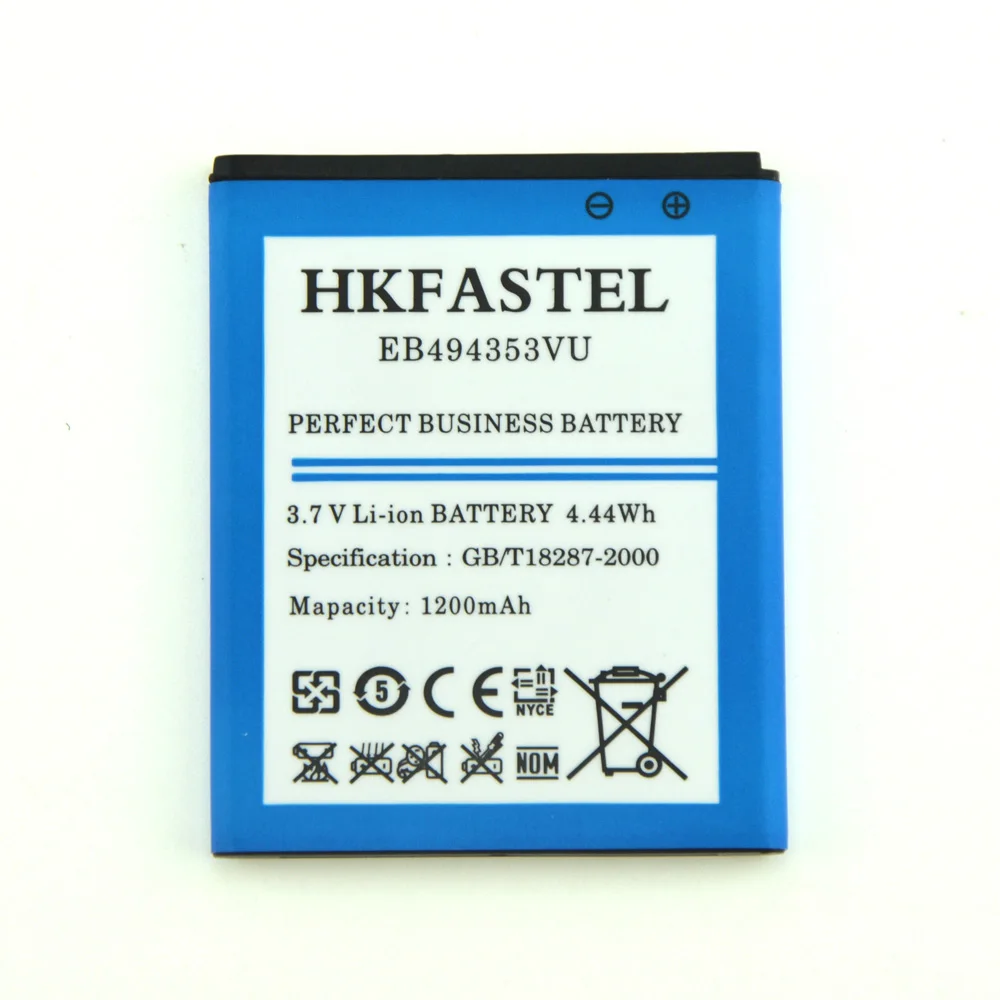 Новый литий-ионный аккумулятор HKFASTEL EB494353VU для Samsung Galaxy Mini S5570/T-Mobile Move/Galaxy Pop/Galaxy