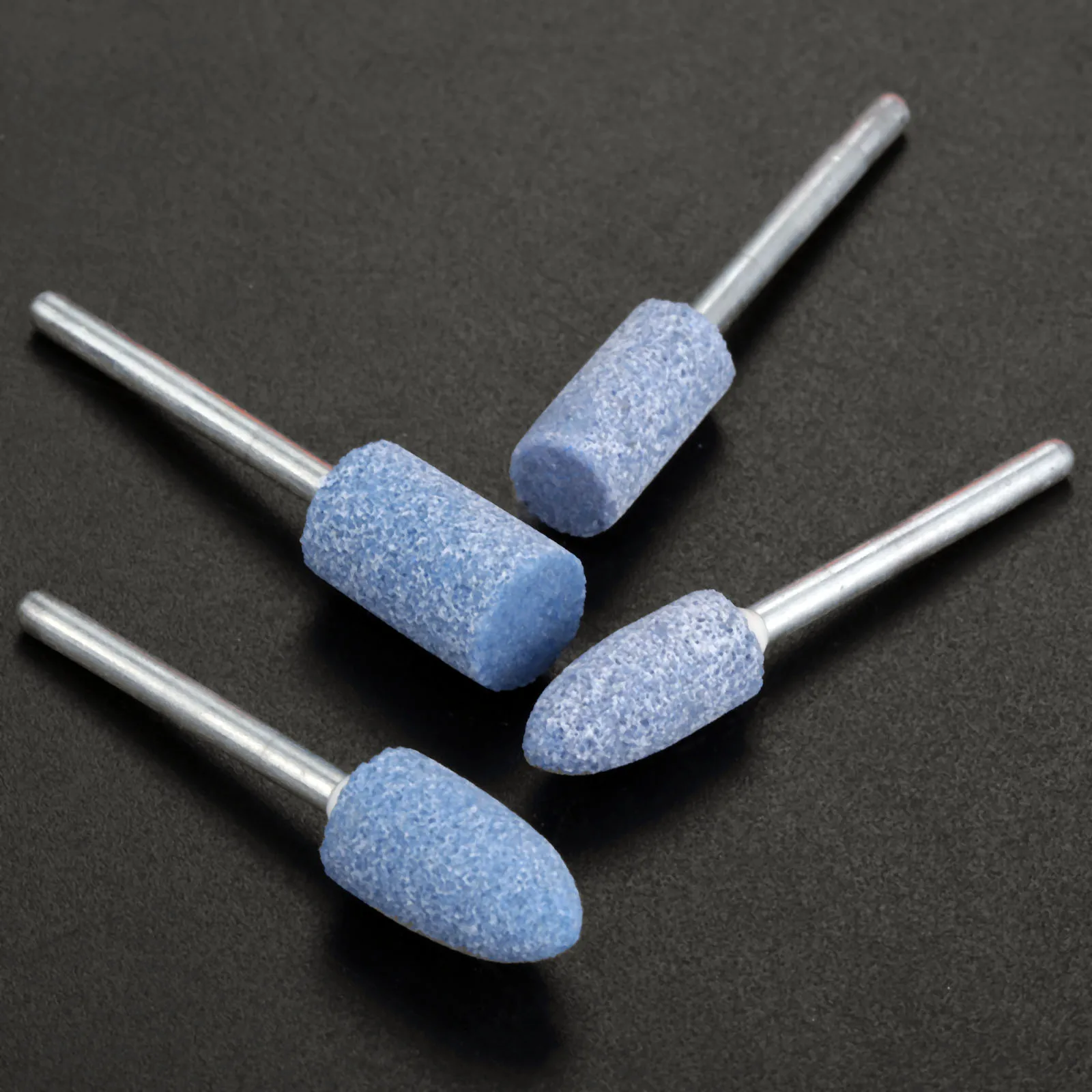 100Pcs Rubber Mounted Point Grinding Head Wheel For Mould Finish Polish Dremel Die Grinder Rotary Tools 3mm Shank Blue 100Pcs Rubber Mounted Point Grinding Head Wheel For Mould Finish Polish Dremel Die Grinder Rotary Tools 3mm Shank Blue