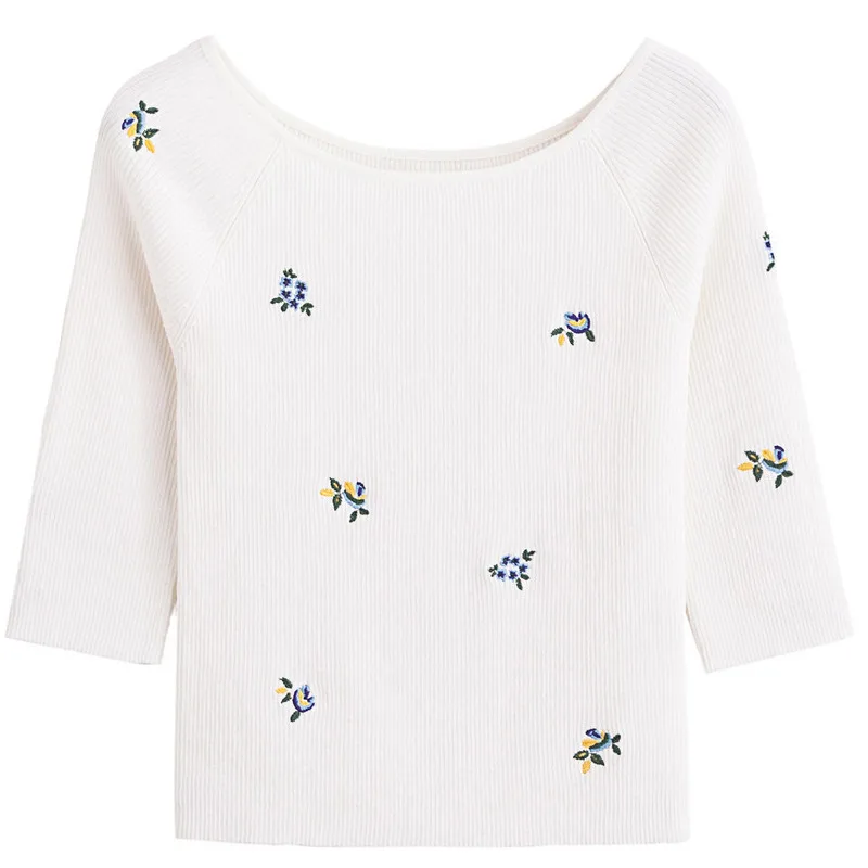 INMAN 2018 Spring Clothes Round Neck Embroidered Women Sweaters And Pullovers Sweater Women Women INMAN 2018 Spring Clothes Round Neck Embroidered Women Sweaters And Pullovers Sweater Women Women
