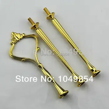 

new 2016 Golden three layers for ceramics, glass, crystal cake pan event party supplies home decor (500 sets)