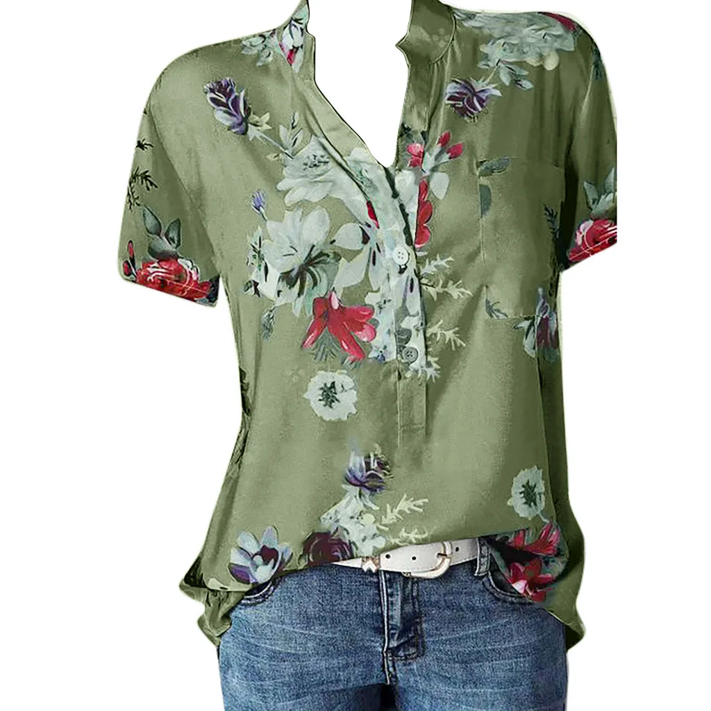 Womens Tops And Blouses Plus Size 5XL Short Sleeve Ladies Office Summer Blouse Women Elegant Shirt Top Femme Blusas Mujer 2019 20