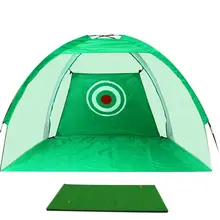 XC LOHAS Golf Training Aids Indoor/Outdoor Foldable Golf Hitting Cage Garden Grassland Golf Practice Net 200x120x135cm 