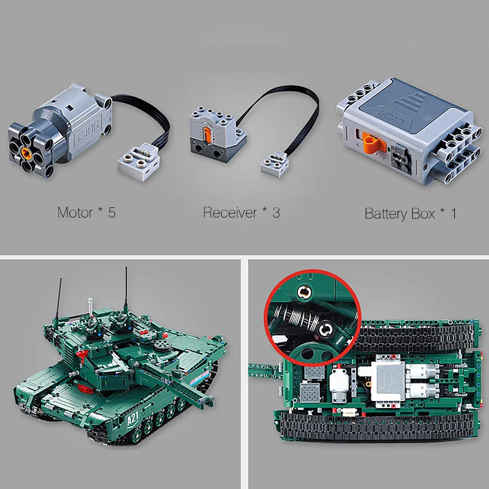 Двойной E Грут Р/У танки DIY построить C61001W 1498 шт Строительные блоки 1:20 трансформер M1A2 танкер автомобиля rc детские игрушки