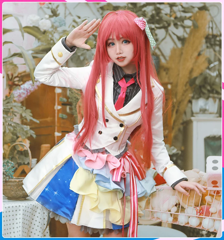 

Anime Zombie Land Saga Cosplay Minamoto Sakura Uniform Cosplay Costume dress female