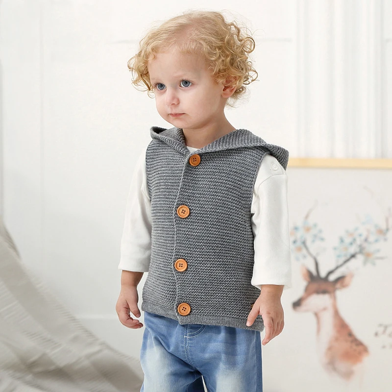 Wool Baby Jacket Spring Baby Boy Clothes Solid Baby Boy Sweaters