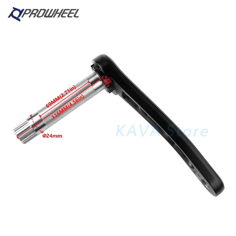 PROWHEEL MTB велосипедная кривошипная рукоятка с нижней опорой BB 170 мм звездочки узкая