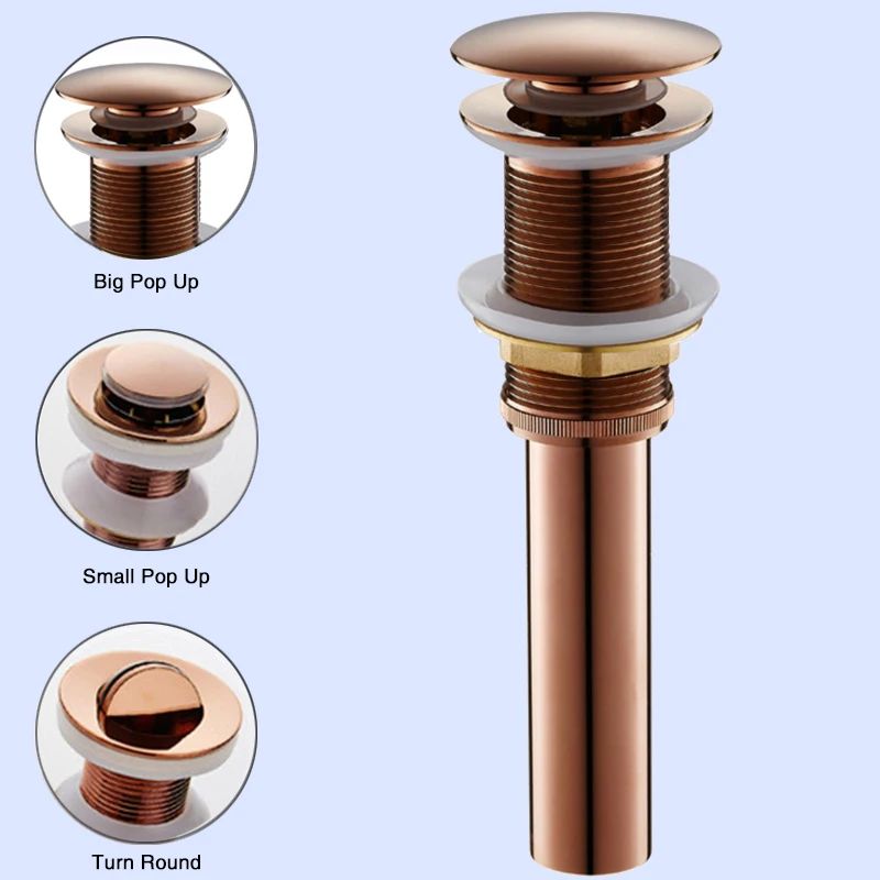main rose gold  basin pop up drain 1