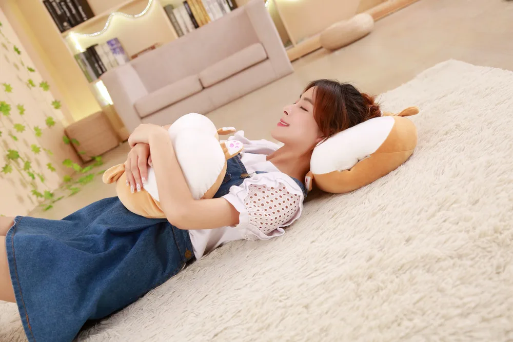 Искусственная забавная плюшевая подушка для ягодиц/грелка для рук, плюшевая подушка для сиденья собачки, Детская плюшевая игрушка 40*30 см