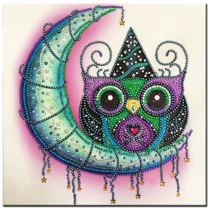 RUBOS DIY 5D Diamond Embroidery Owl Animals Special Bead Big Pearl Diamond Painting Mosaic New Sale Gift Craft Hobby Home Decor (16)