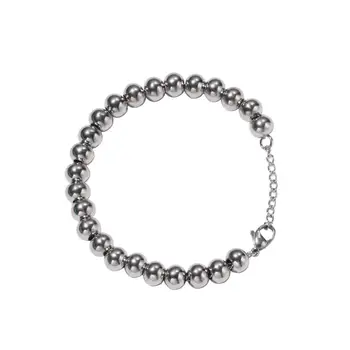 

Catholic Rosary Bracelet Iced out Stainless Steel 4mm 6mm Beaded Hip Hop Chain Men Women Popular Jewelry Gifts