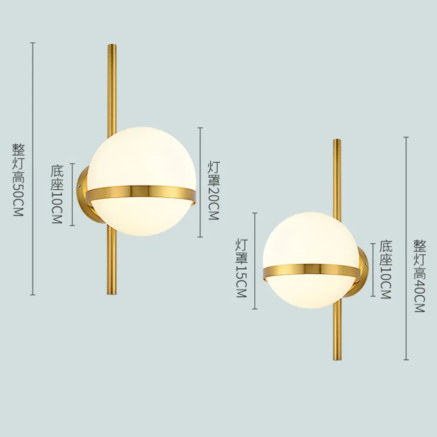 Thrisdar скандинавский минималистичный светодиодный прикроватный настенный светильник с стеклянными шариками E27 для учебы, ванной комнаты, коридора, ресторана, отеля, светодиодный настенный светильник