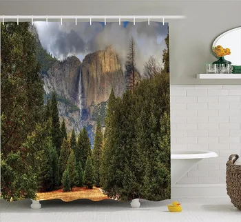 

High Quality Arts Shower Curtains Woods camouflage forest mountain water Bathroom Decorative Modern Waterproof shower curtains