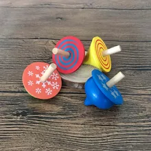 4 шт./компл. деревянные детские игрушки с гироскопом Детские Ранние развивающие игрушки Забавные милые спиннинговые Топы Милые Классические игрушки Детские подарки на день рождения