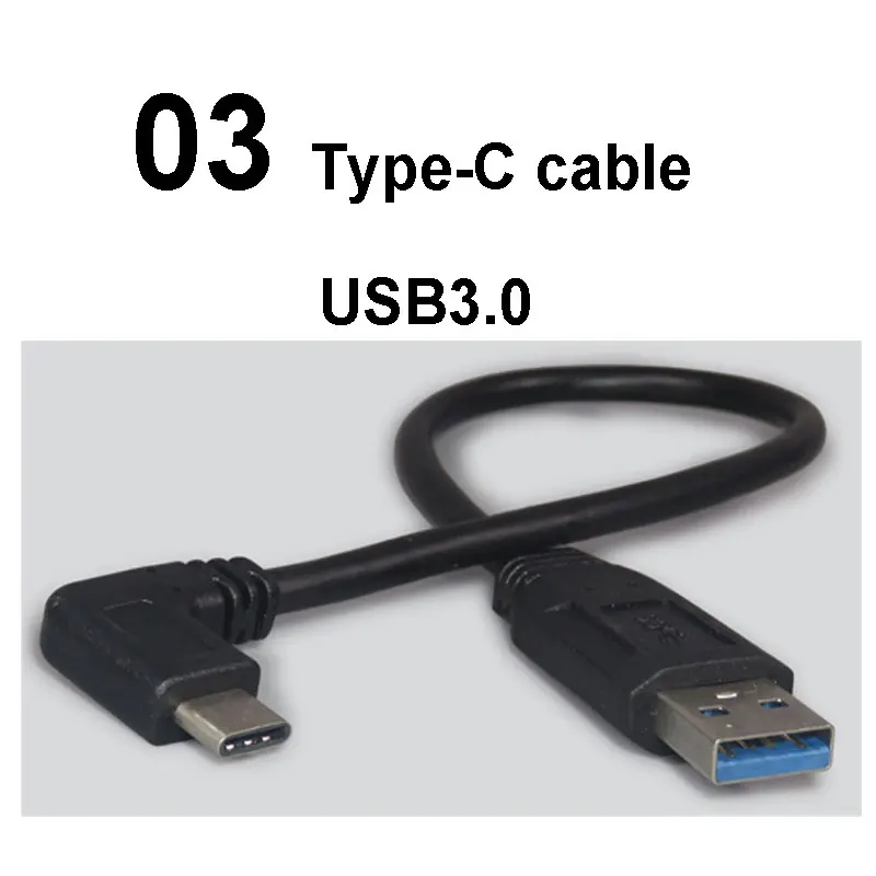03 cable USB3.0 PCTONIC Тип изгиба-C USB кабель для мобильного телефона высокоскоростной USB3.0 штекер-угол USB-C Мужской адаптер питания 30 см для samsung huawei - Цвет: 03 cable USB3.0