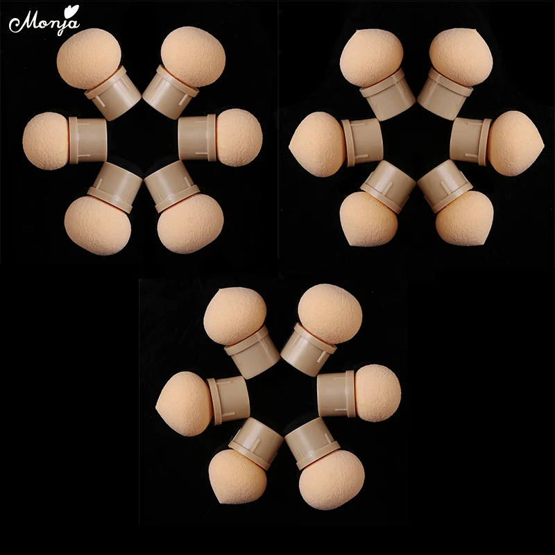  Monja 6/10pcs/set Nail Art Sharp Round Color Gradient Blooming Design Transfer Sponge Head Dotting 