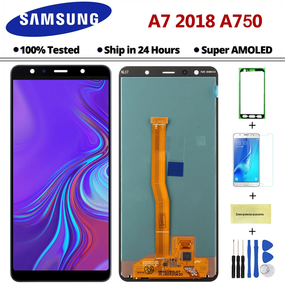 6,0 ''тестовый Для samsung A750 ЖК-дисплей сенсорный экран дигитайзер для samsung Galaxy A7 A750 A750F SM-A750F A750FN