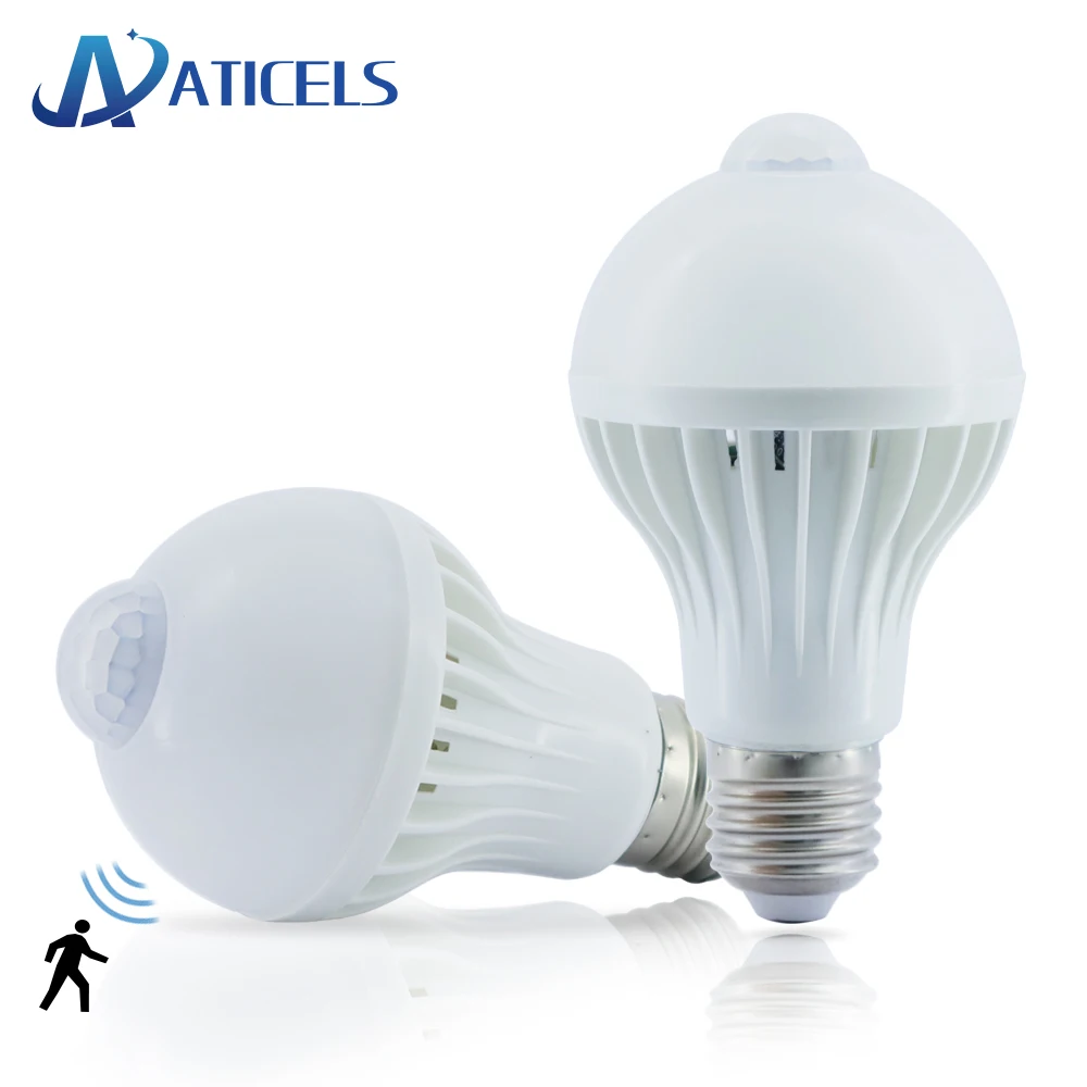 

AC85-265V PIR Motion Sensor LED Bulb 5W 7W 9W E27 LED Lamp White Smart PIR Infrared Body Sensor Night Light