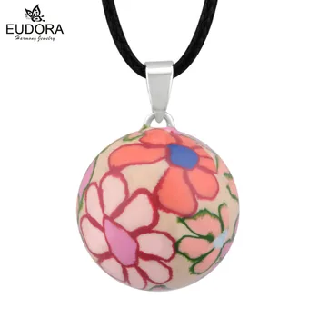 

Baby Colorful Hand-painted Flowers Printed Harmony Bola Angel Caller Pendant Pregnancy Ball Sound Belly Bola Mexican Chime Ball