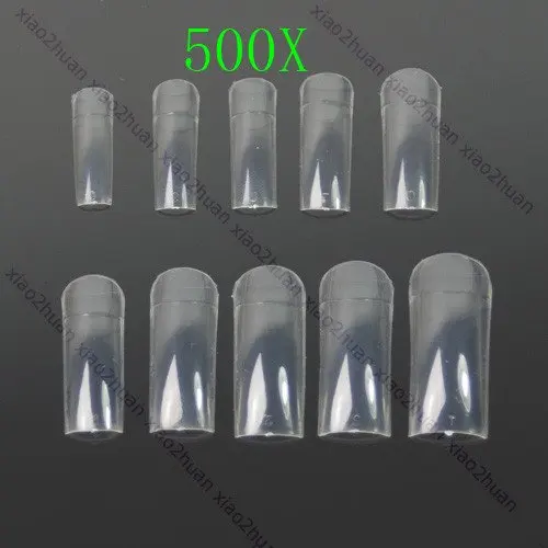 

Lot 500 Pcs Clear Acrylic False Nail Nails Tips Art Hot
