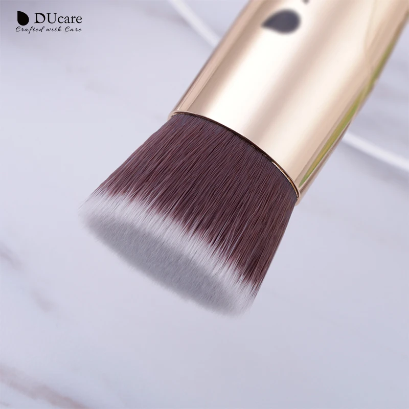 DUcare 1 шт. кисть для основы плоская Кабуки Золотые кисти макияжа Косметические