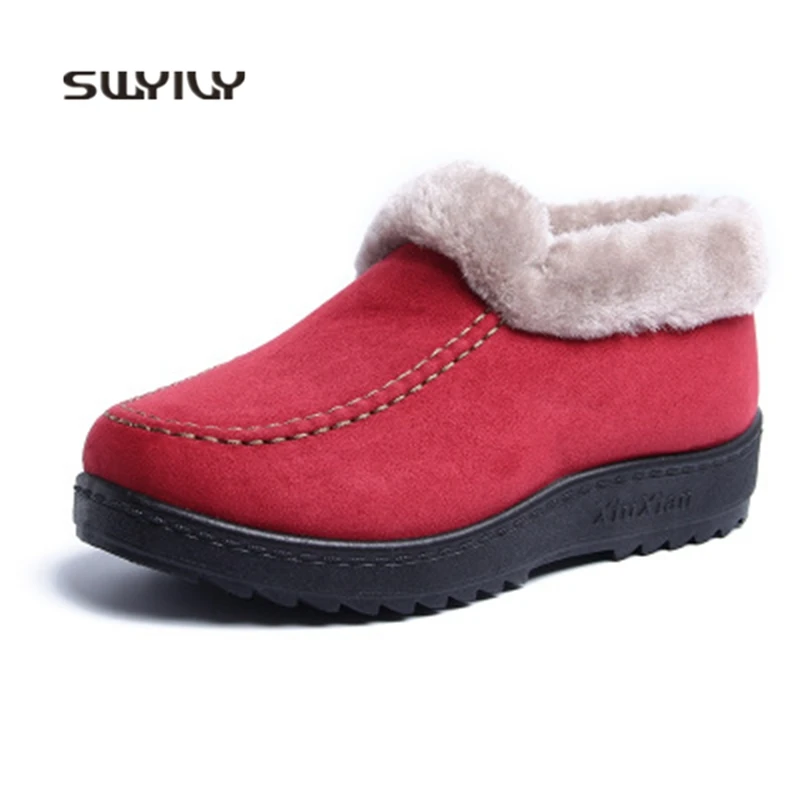 SWYIVY Women Toning Shoes Wedge Low-top Sneakers Women 2018 New Winter Warm Shoes Plus Velvet Light Weight Women Swing Shoe