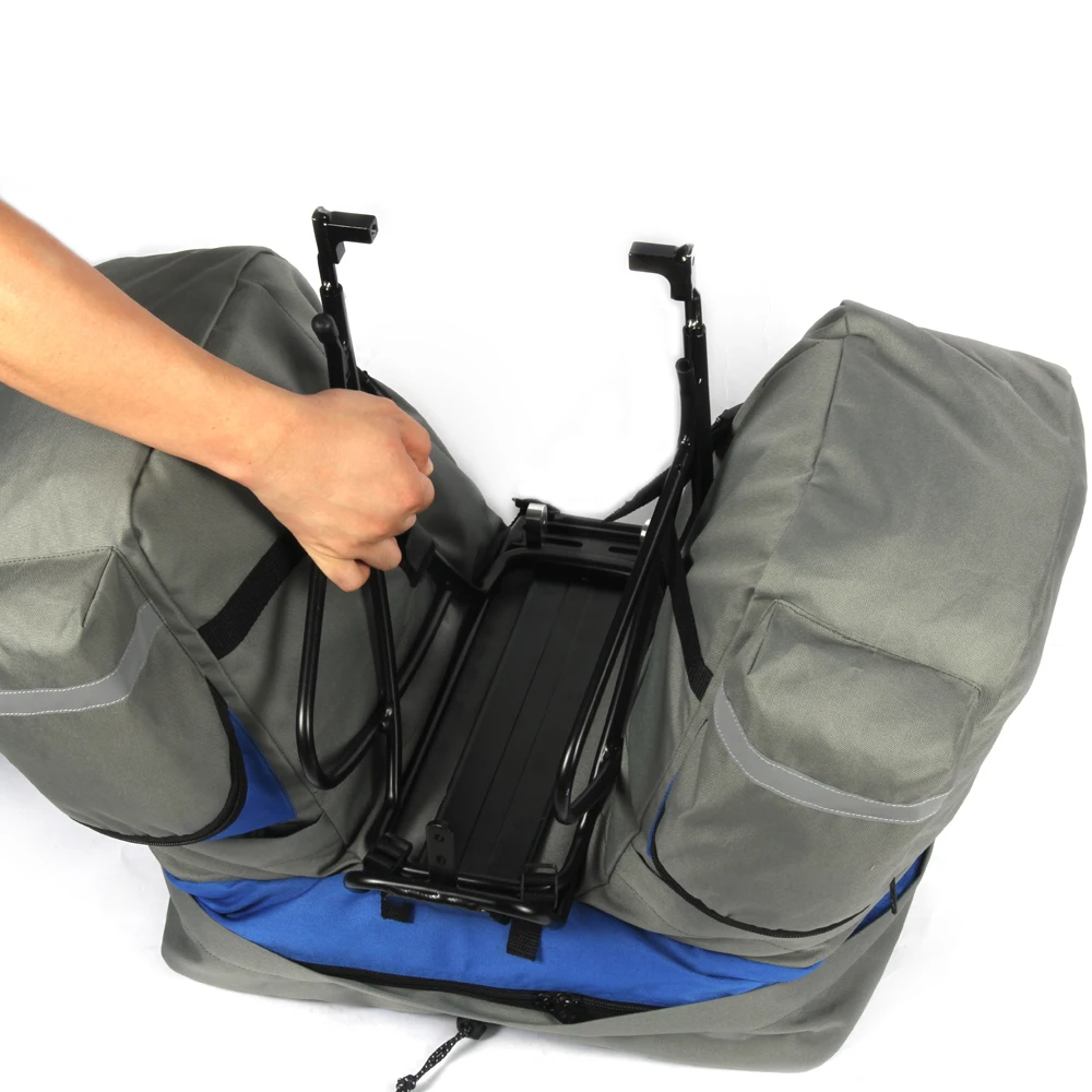 Excellent New 60L Waterproof Bicycle Panniers with Rain Cover Bike Bags Double Side Rear Rack Tail Seat Trunk Bag Pannier Bike Bag 4