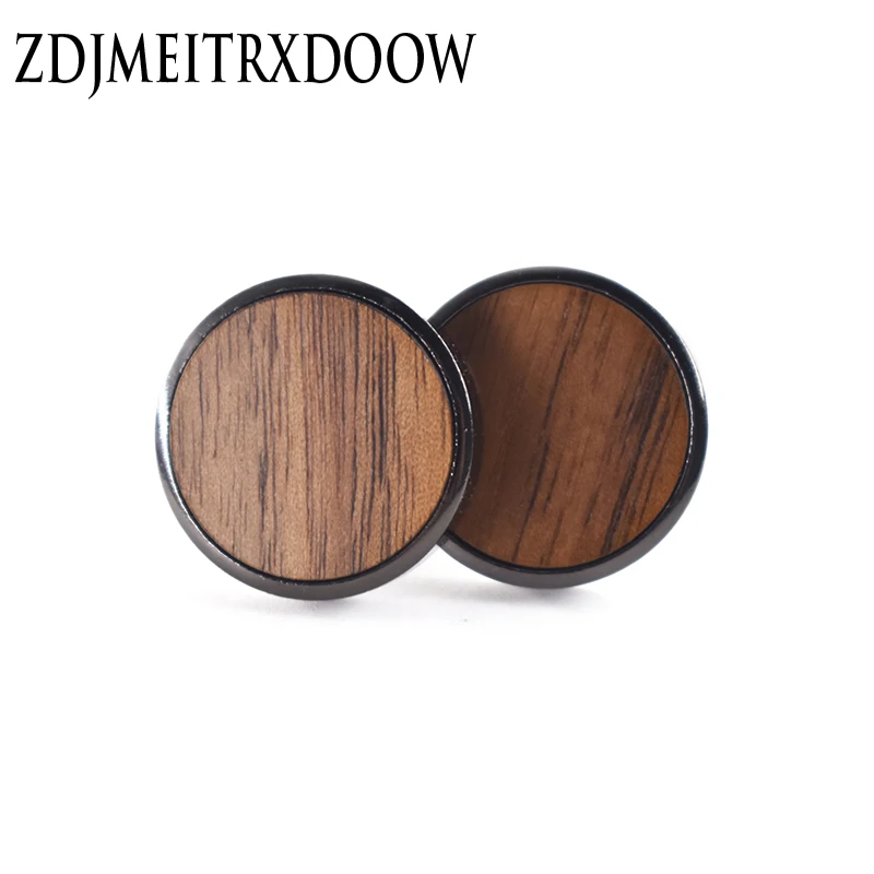 ZDJMEITRXDOOW деревянная модная запонка для мужской рубашки подарок брендовая черная